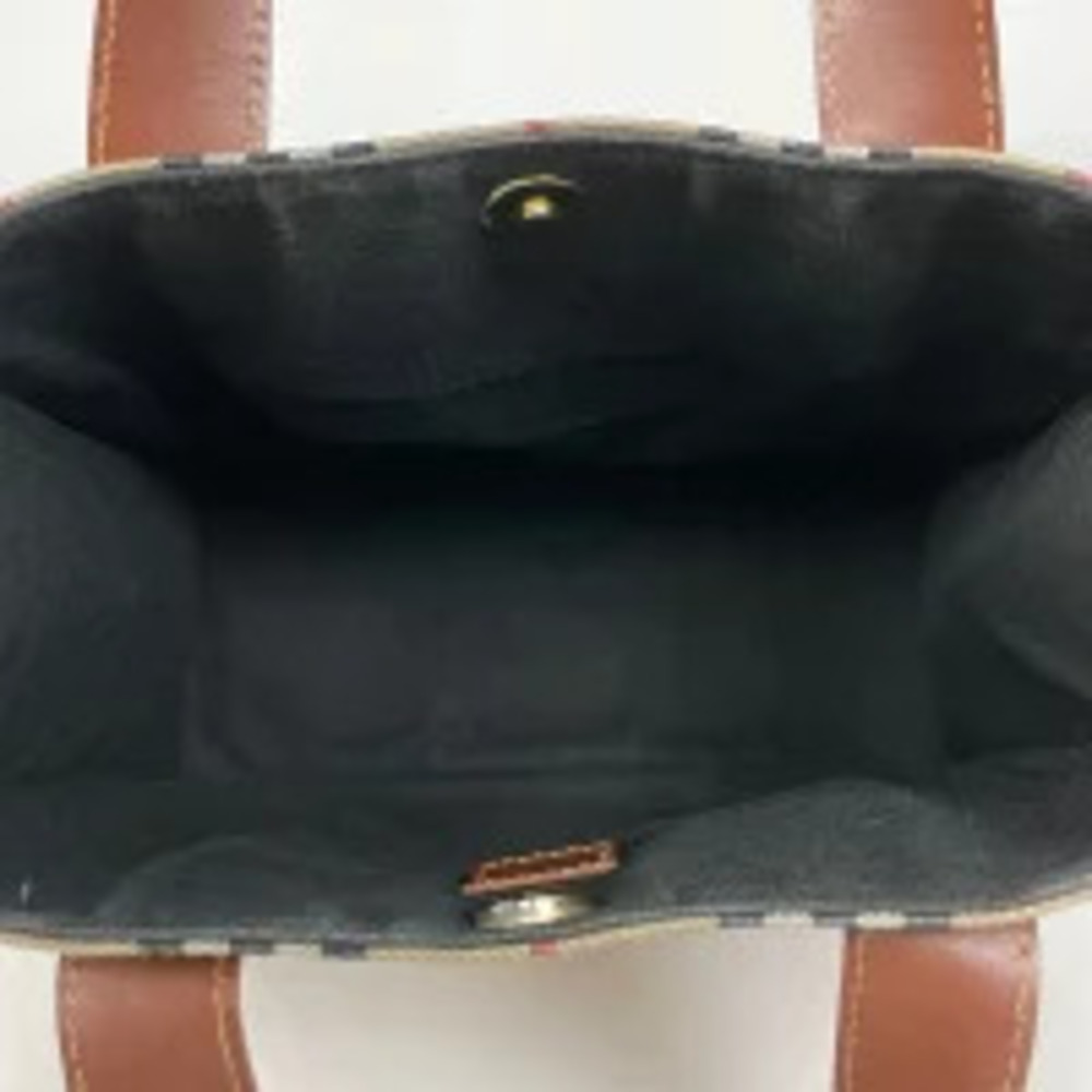 Burberry check handbag tote bag canvas brown - Picture 7 of 7